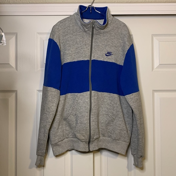 Nike Other - Vintage Blue & Gray Nike Zip Up Sweater